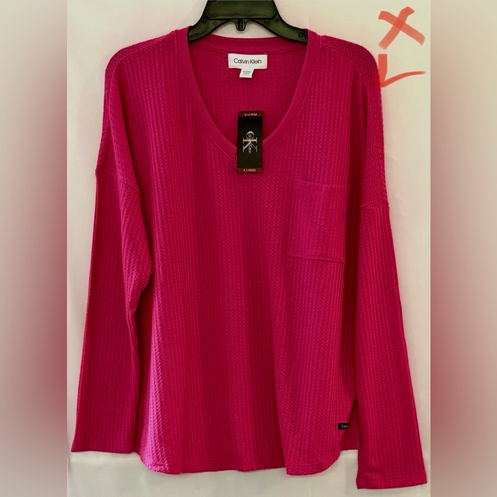 Calvin Klein Pink Long Sleeve Top